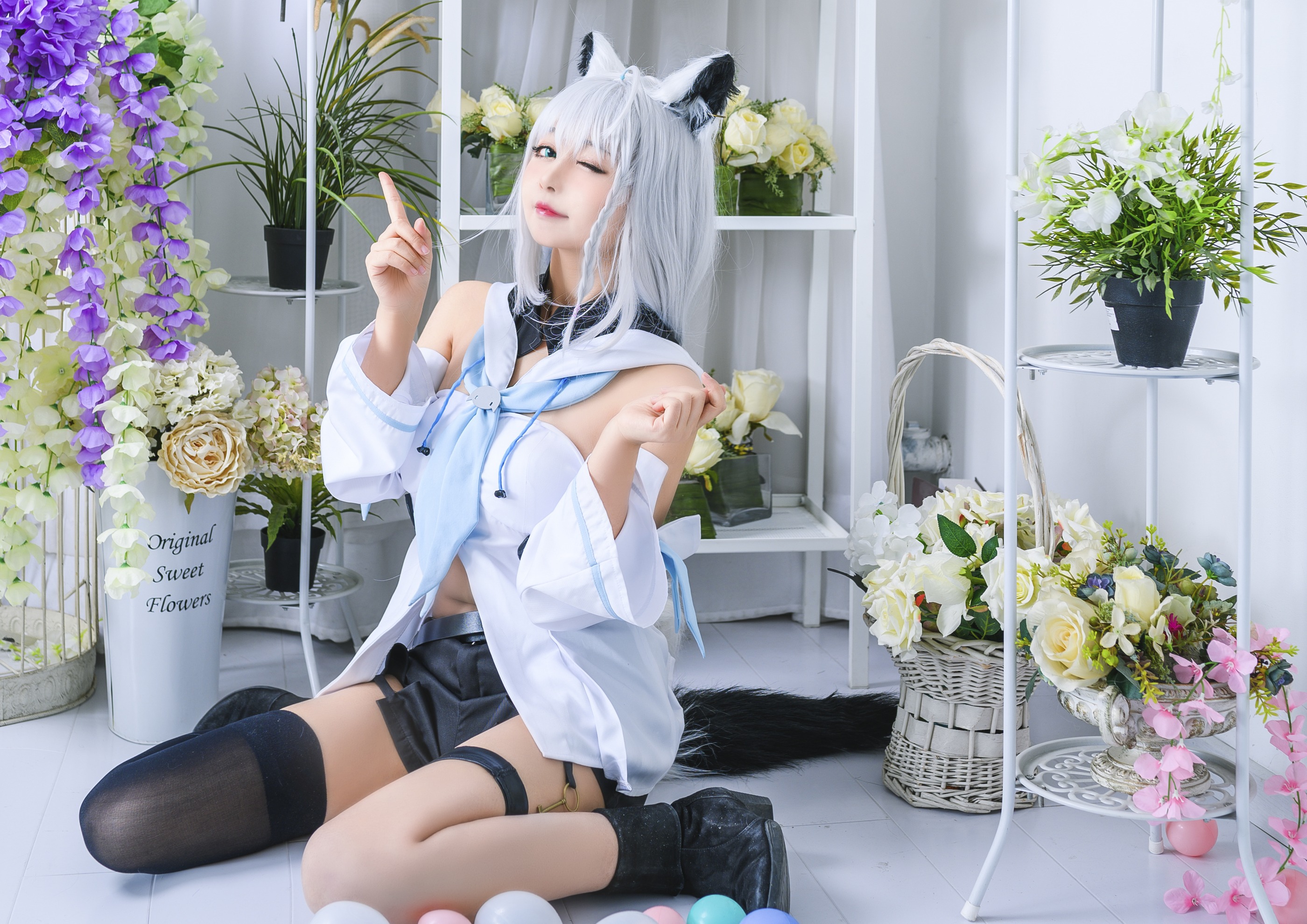 图片[1]-黑猫猫 – NO.016 白上吹雪 [12P]-XikXak